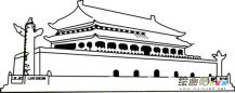 天安门简笔画：天安门广场