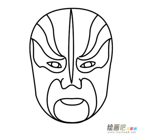 脸谱简笔画：京戏脸谱