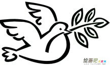 和平鸽简笔画：白鸽