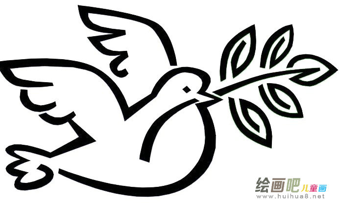 和平鸽简笔画：白鸽