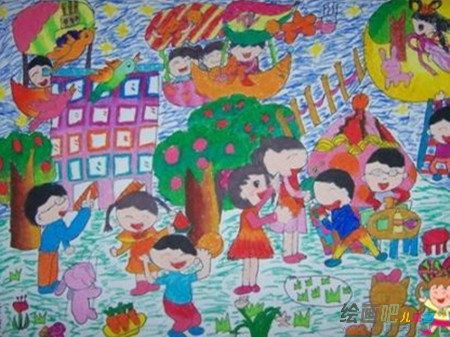 中秋节儿童画：中秋节是中国传统节日