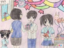 教师节儿童画：老师的眼睛