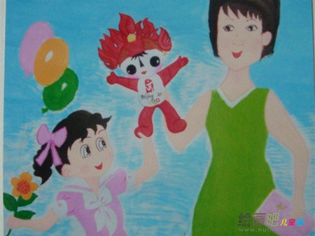 教师节儿童画：我眼中的教师节
