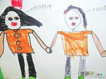 教师节儿童画：一起来欢迎这个教师节