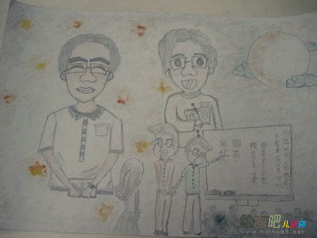教师节儿童画：衷心祝福老师节日快乐