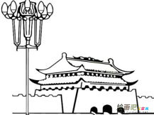 天安门简笔画：中华人民共和国的象征