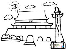 天安门简笔画：元朝天安门的历史