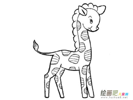 长颈鹿简笔画：长颈鹿散步奇遇