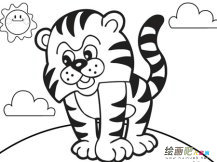 老虎简笔画：智斗老虎