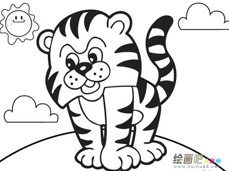 老虎简笔画：智斗老虎