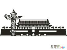 天安门简笔画：我爱北京天安门