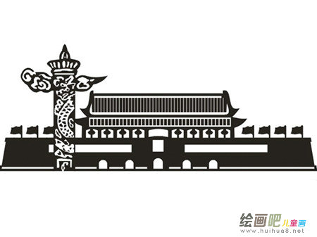 天安门简笔画：我爱北京天安门