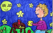 中秋节儿童画：传统节日-团圆节