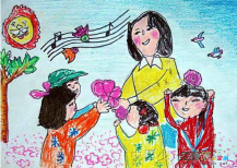 教师节儿童画：老师的独白