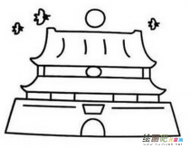 天安门简笔画：宏伟的天安门广场