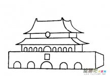天安门简笔画：我是中国人