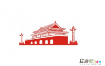 天安门简笔画：天安门广场