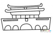 天安门简笔画：美丽的天安门