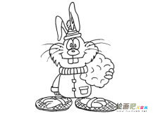 兔子简笔画：小兔子歪歪