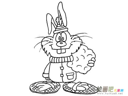 兔子简笔画：小兔子歪歪