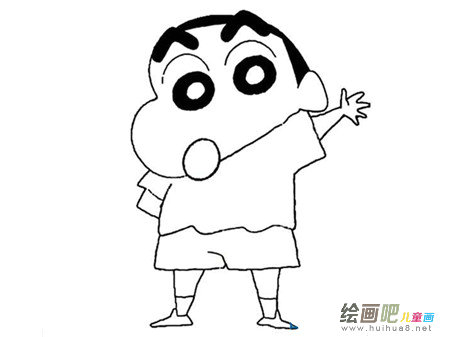 动漫人物简笔画：蜡笔小新