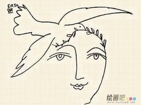 和平鸽简笔画：我居然变成一只和平鸽