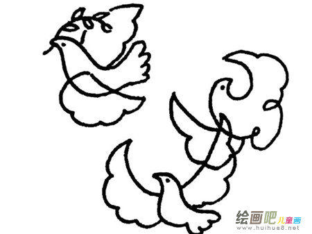 和平鸽简笔画：飞到世界的每一个角落