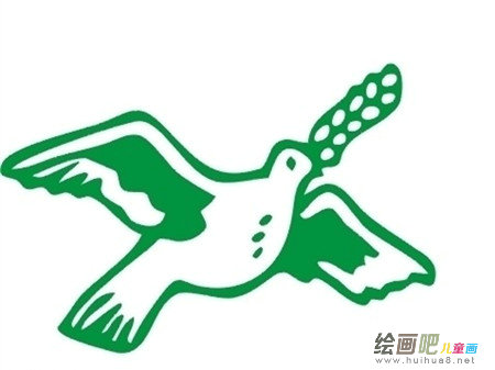 和平鸽简笔画：雪白而和平的身影