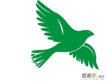 和平鸽简笔画：太空使者和平鸽