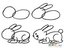 兔子简笔画：小兔子战胜大灰狼