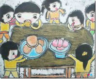 中秋节儿童画：过中秋