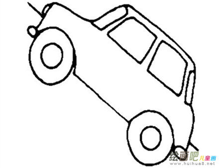 小汽车简笔画：2030 年的汽车