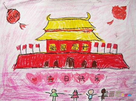 天安门简笔画：雄伟壮丽的天安门广场