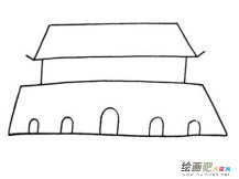天安门简笔画：我爱北京天安门