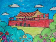 天安门简笔画：雄伟的天安门广场