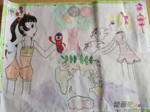 彩色铅笔画：愿和平永恒
