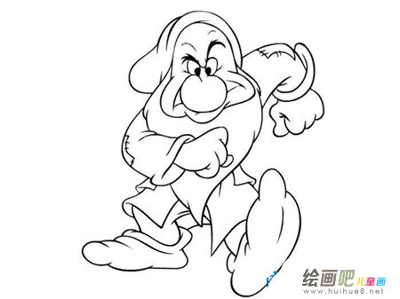 动漫人物简笔画：七个小矮人