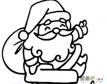 圣诞老人简笔画：我给圣诞老人送礼物