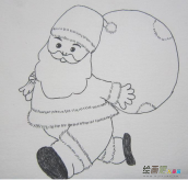 圣诞老人简笔画：谢谢你，圣诞老人