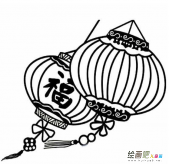 灯笼简笔画：小灯笼