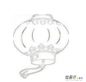 灯笼简笔画：大红灯笼简笔画