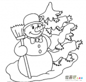 圣诞树简笔画：我的圣诞节礼物