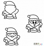 圣诞老人简笔画：圣诞老人简笔画步骤
