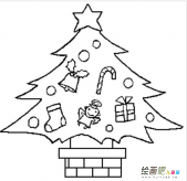 圣诞树简笔画：幼儿圣诞树简笔画