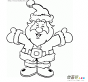 圣诞老人简笔画：梦中的圣诞老人