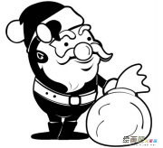 圣诞老人简笔画：圣诞钟声入万家