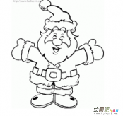 圣诞老人简笔画：圣诞老人简笔画的图片