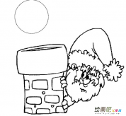 圣诞老人简笔画：圣诞老人简笔画素材