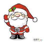 圣诞老人简笔画：彩色圣诞节简笔画