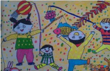 春节儿童画：有关春节的儿童画